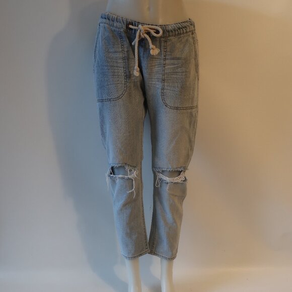 One Teaspoon Light Blue Distressed Jeans - Picture 3 of 11